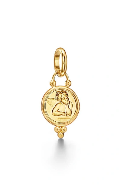 Shop Temple St Clair 18k Gold Angel Pendant In Yellow Gold