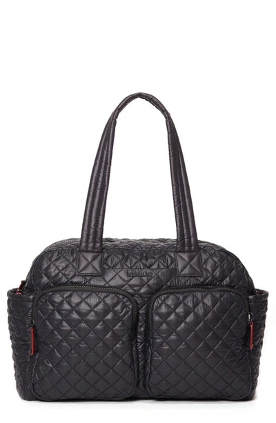 Mz Wallace Nik Quilted Nylon Tote In Black