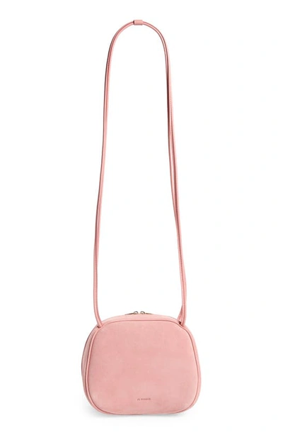 Jil Sander Medium Dome Suede Crossbody Bag In Pink | ModeSens
