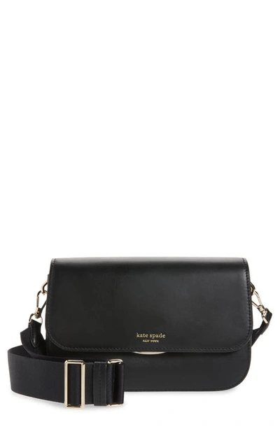 Shop Kate Spade Buddie Leather Crossbody Bag In Black