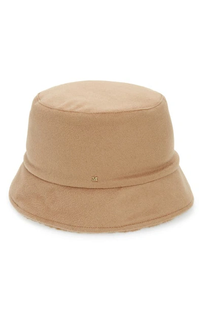 Shop Max Mara Fiducia Cashmere Bucket Hat In Camel
