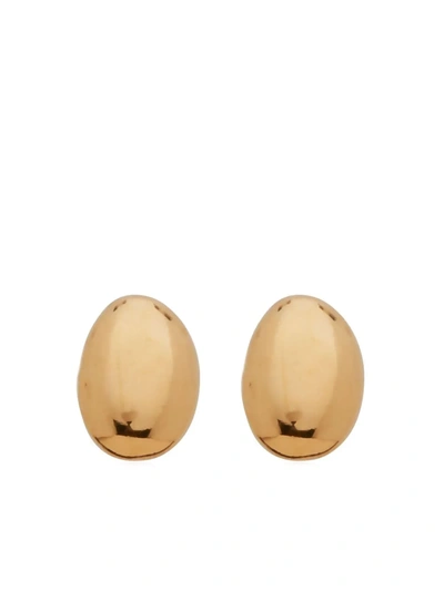 Shop Monica Vinader Mini Nura Nugget Stud Earrings In Gold