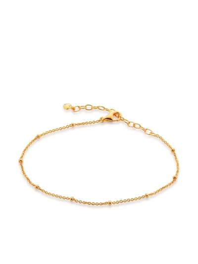 Shop Monica Vinader Fine Beaded Chain Bracelet In Gold