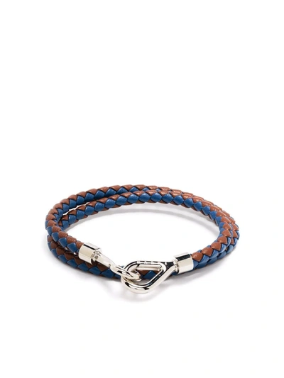 Shop Marni Braided Wraparound Bracelet In Blau