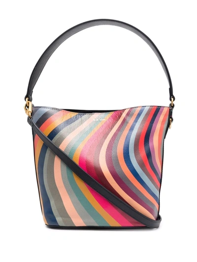 Bucket Bag With Swirl Print In Multi