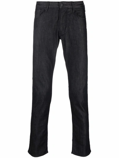 Shop Emporio Armani Slim-cut Jeans In Schwarz