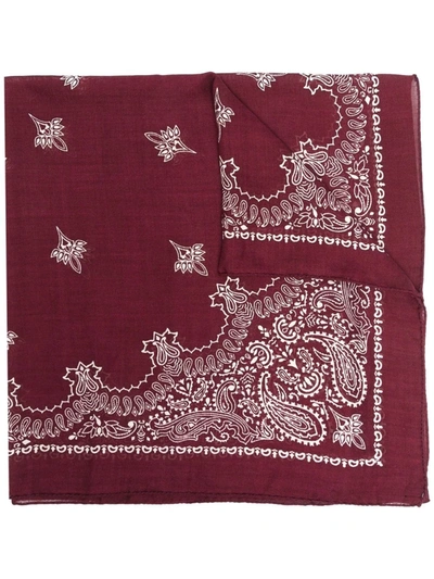 Destin Paisley-print Scarf In Rot
