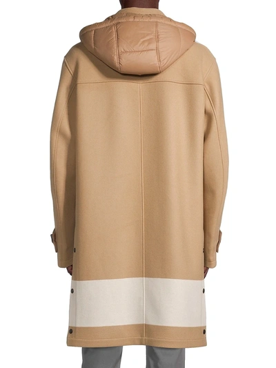 Hugo Boss Relaxed-fit Duffle Coat With Color-blocking- Beige Men's Casual  Coats Size 40r | ModeSens