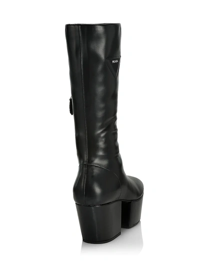 Prada Platform Pull On Bootie Pull On In Nero