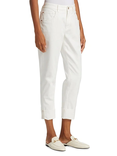 Shop Brunello Cucinelli Women's Dyed Ankle Crop Jeans In Natural