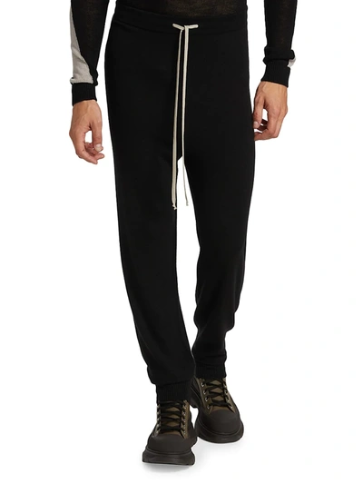 Shop Rick Owens Drawstring Track Pants In Black