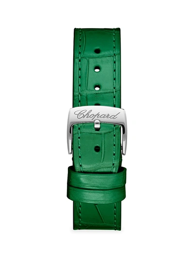 Shop Chopard Happy Sport Stainless Steel, 18k Rose Gold, Diamond & Alligator Leather Strap Watch