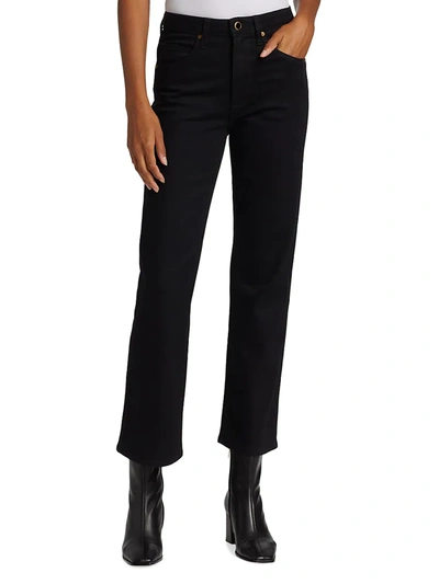 Shop Khaite Women's The Vivian Jeans In Black Rinse