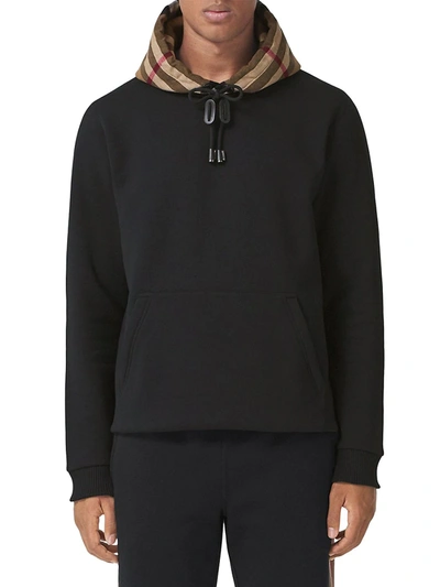 Shop Burberry Men's Samuel Hoodie Sweatshirt In Black