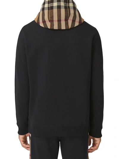 Shop Burberry Men's Samuel Hoodie Sweatshirt In Black