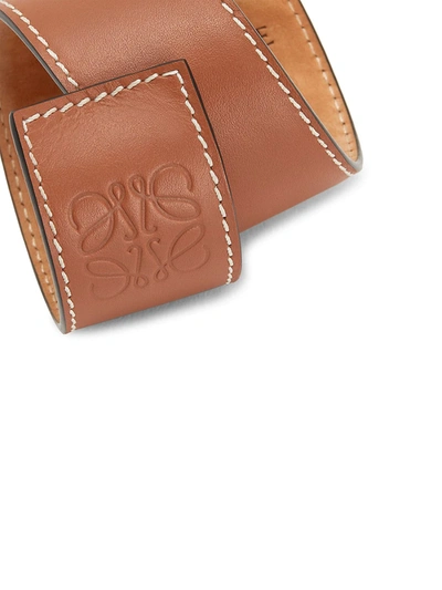 Shop Loewe Women's Small Slap Leather Bracelet In Tan