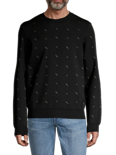 Shop Fendi Girocollo Crewneck Sweater In Black