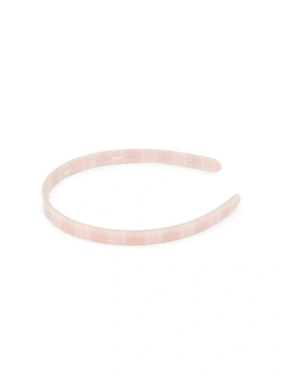 Shop Alexandre De Paris Plaid Headband In Pink