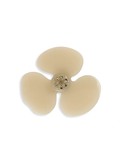 Shop Alexandre De Paris 3-piece Camellia Flower Magnetic Hair Clip Set In Neutral