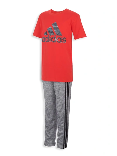Shop Adidas Originals Boy's Classic Track Sweatpants In Charcoal Grey