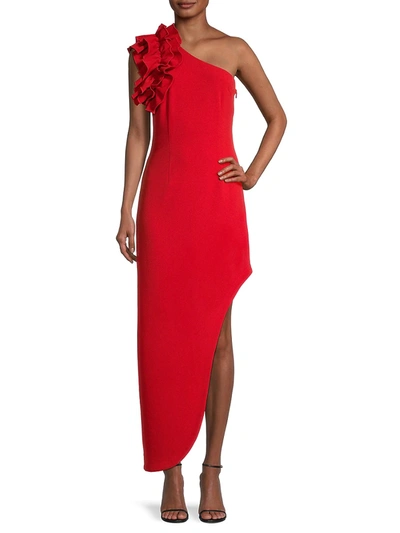 Shop Elliatt Women's Womanism One-shoulder Midi Dress In Scarlet