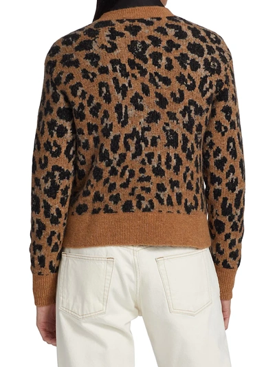 Shop Frame Cheetah Print Sweater In Noir Multi