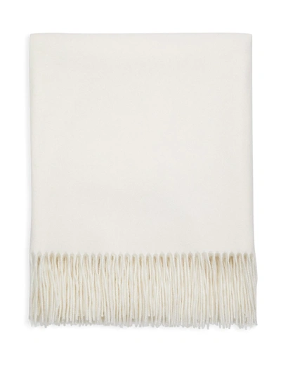 Shop Sofia Cashmere Trentino Cashmere Throw In Ivory