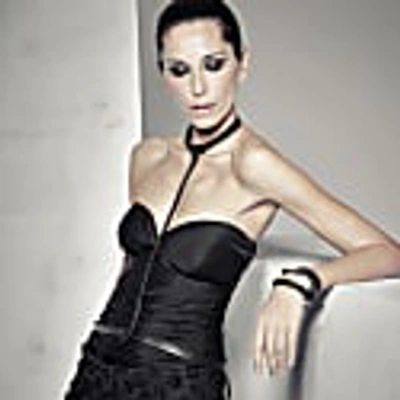 Plik Leather Body Harness-choker-belt Accessory With Chain In Body