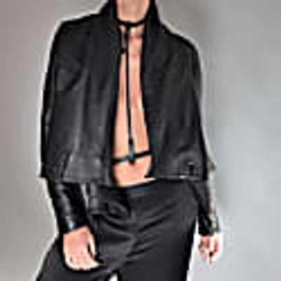 Plik Leather Body Harness-choker-belt Accessory With Chain In Body