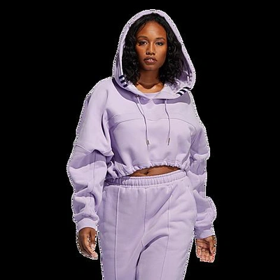 Adidas Originals Adidas Women's X Ivy Park Crop Shrug Hoodie In Purple Glow  | ModeSens