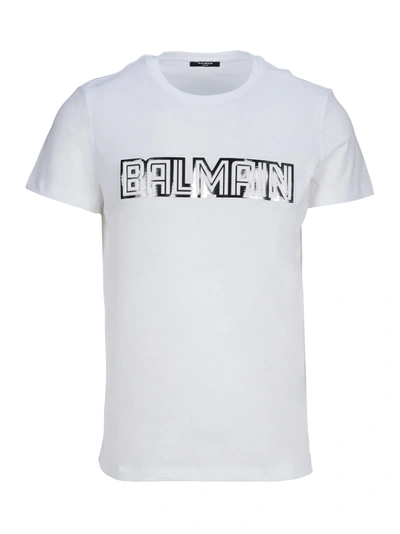 balmain metallic t shirt