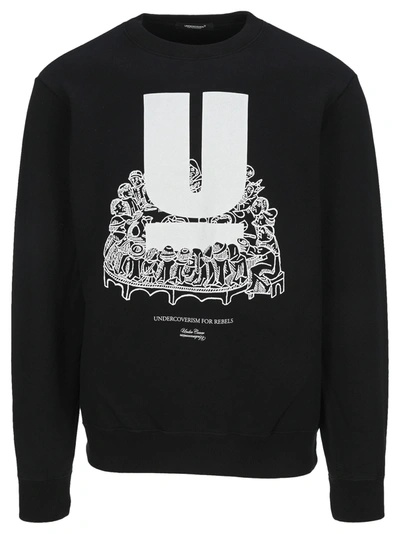 Shop Undercover U Crewneck Sweatshirt In Black
