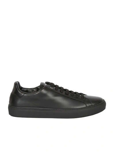 Shop Canali Lace Up Sneakers In Black