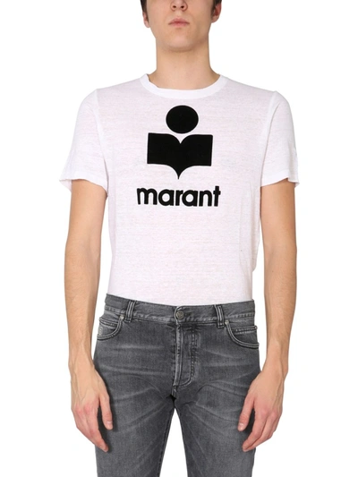 Shop Isabel Marant "karman" T-shirt With Logo In White