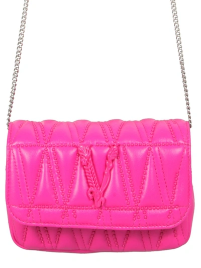 Shop Versace Virtus Bag In Fuchsia