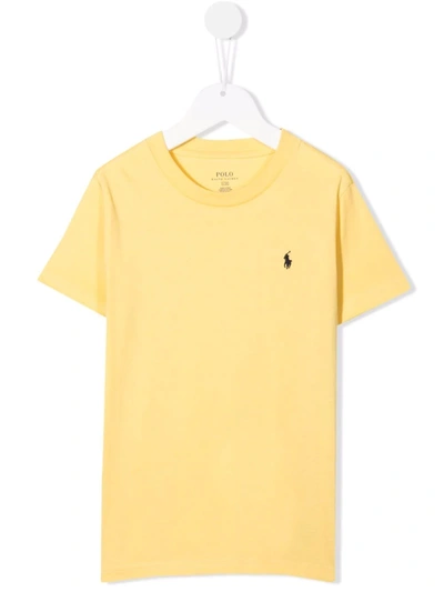 Shop Ralph Lauren Mini Polo Pony T-shirt In Yellow