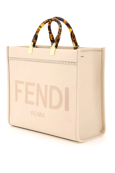 Shop Fendi Sunshine Medium Tote Bag In Pink