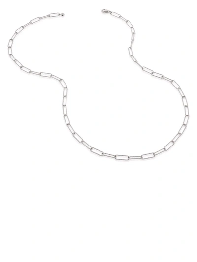 Shop Monica Vinader Alta Textured Chain Necklace In Silber