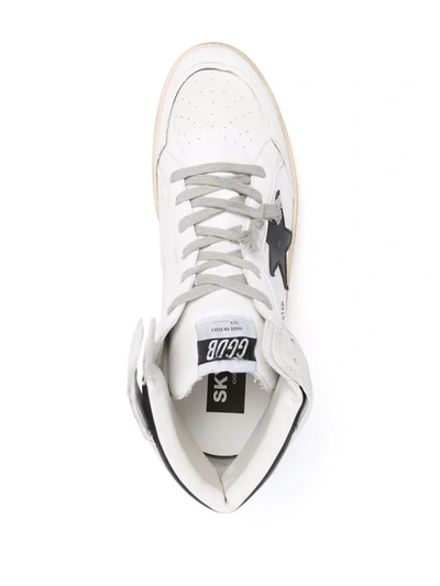 Shop Golden Goose Sky-star High-top Lace-up Sneakers In Dark Yellow