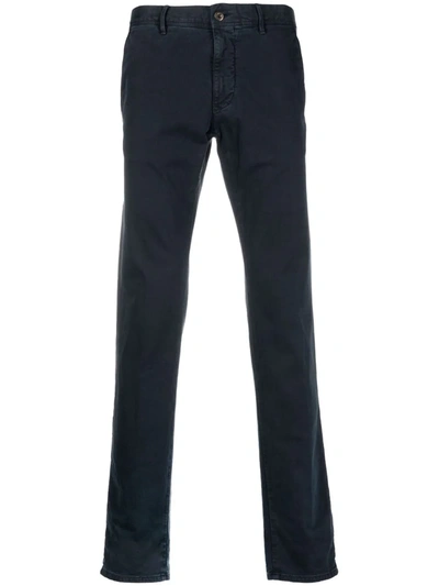 Shop Incotex Straight-leg Chino Trousers In Blau