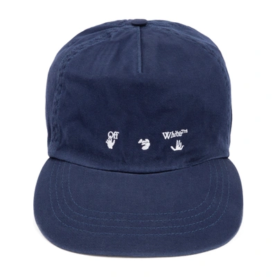 Shop Off-white Logo Baseball Cap Hat In Blue