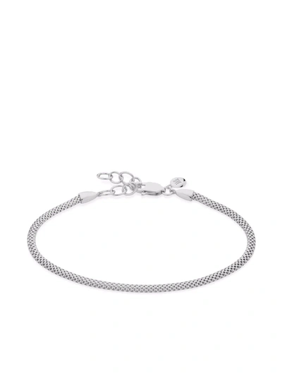 Shop Monica Vinader Heirloom Woven Fine Chain Bracelet In Silver