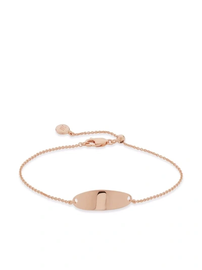 Shop Monica Vinader Tiny Nura Fine Chain Bracelet In Rosa