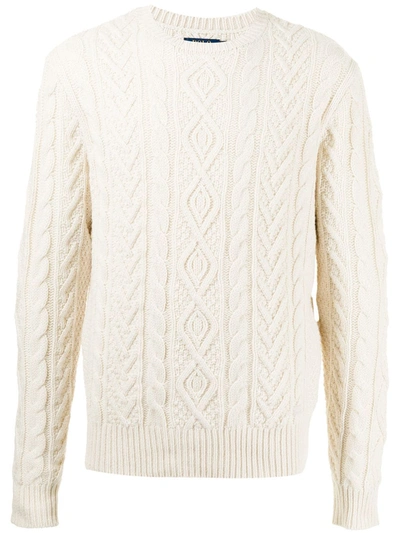 Shop Polo Ralph Lauren Cable-knit Wool Jumper In Nude