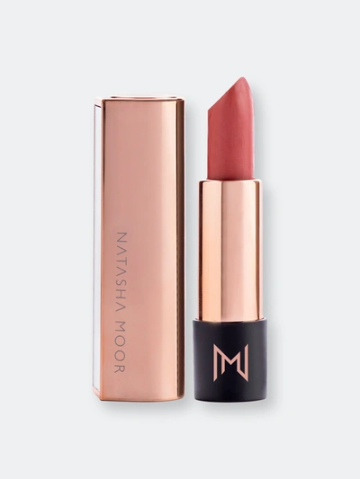 Shop Natasha Moor Silk Suede Lipstick Respect In Orange