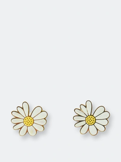 Shop Chimmi We Are  Daisy Earrings In White