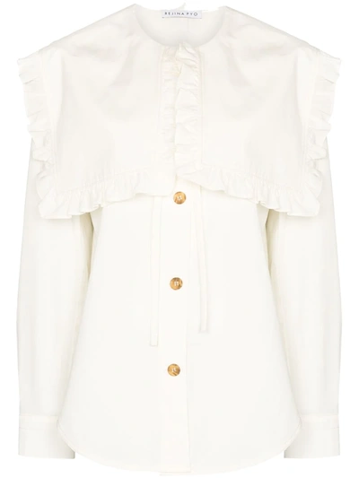 Shop Rejina Pyo Tate Frill-collar Shirt In White