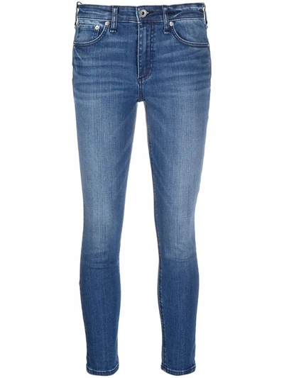 Shop Rag & Bone Cate Mid-rise Skinny Jeans In Blue