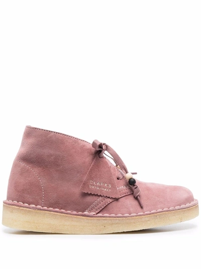 Clarks Originals Suede Desert Boots In Pink | ModeSens