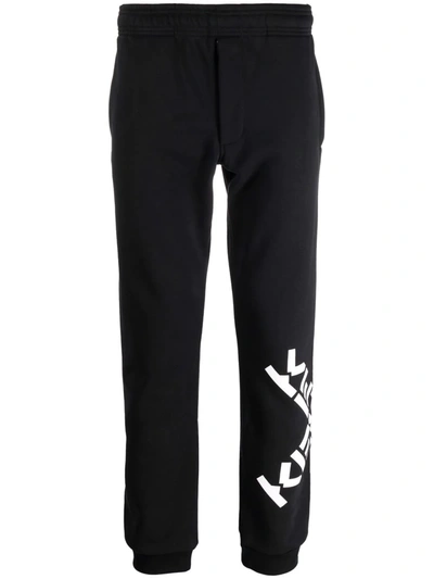 Shop Kenzo Cross Logo Track Pants In Black